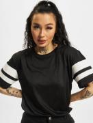 bequemes Urban Classics Damen T-Shirt Mesh 130 g/m² Schwarz/Weiß